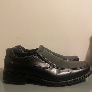 Elegant Black Leather Slip-On Loafers for Men
